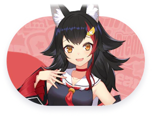 Official Ookami Mio roster thumbnail copied locally from the hololive Dreams Holomem page for identification. Official hololive Dreams roster thumbnail for Ookami Mio